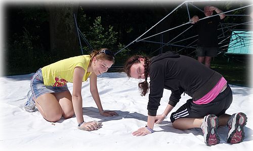 Stavba párty stanu 1